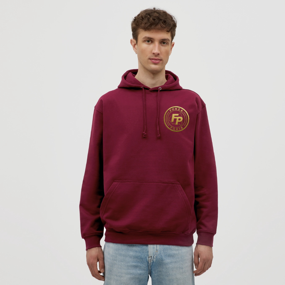 Sweat-shirt à capuche unisexe - bordeaux