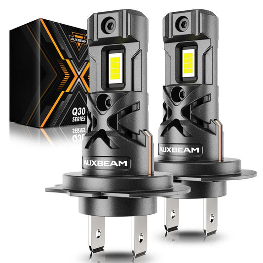 H7 LED Headlight Bulbs Q30 Series Brightest Wireless 60W 16000LM 6500K Cool White | 2 bulbs
