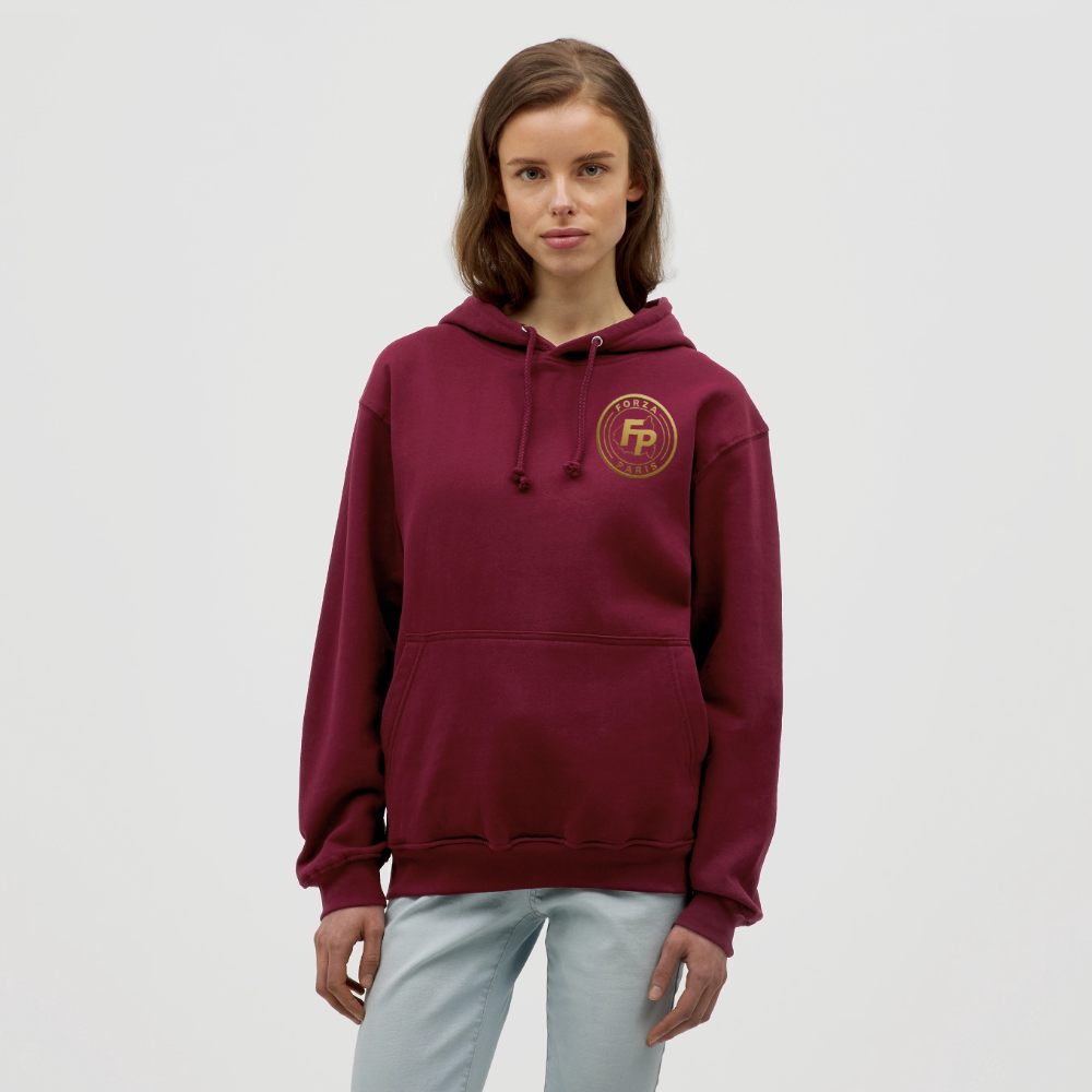 Sweat-shirt à capuche unisexe - bordeaux