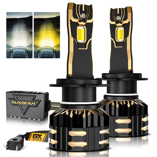 H7 LED Bulb Fog Lights/Low Beam Lights 110W 25000LM GX Bi-Color Series High Power &amp; Brightness Dual Color Switchback | 2 bulbs 
