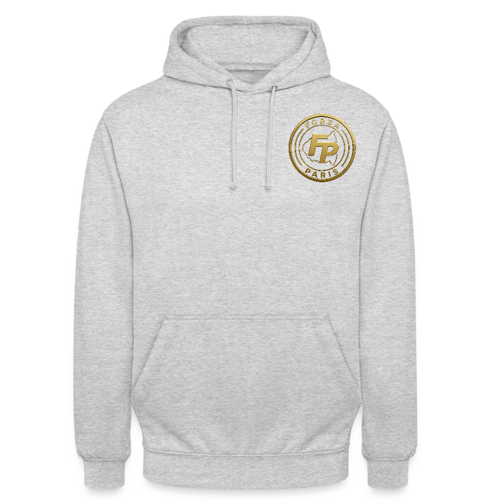 Sweat-shirt à capuche unisexe - gris clair chiné