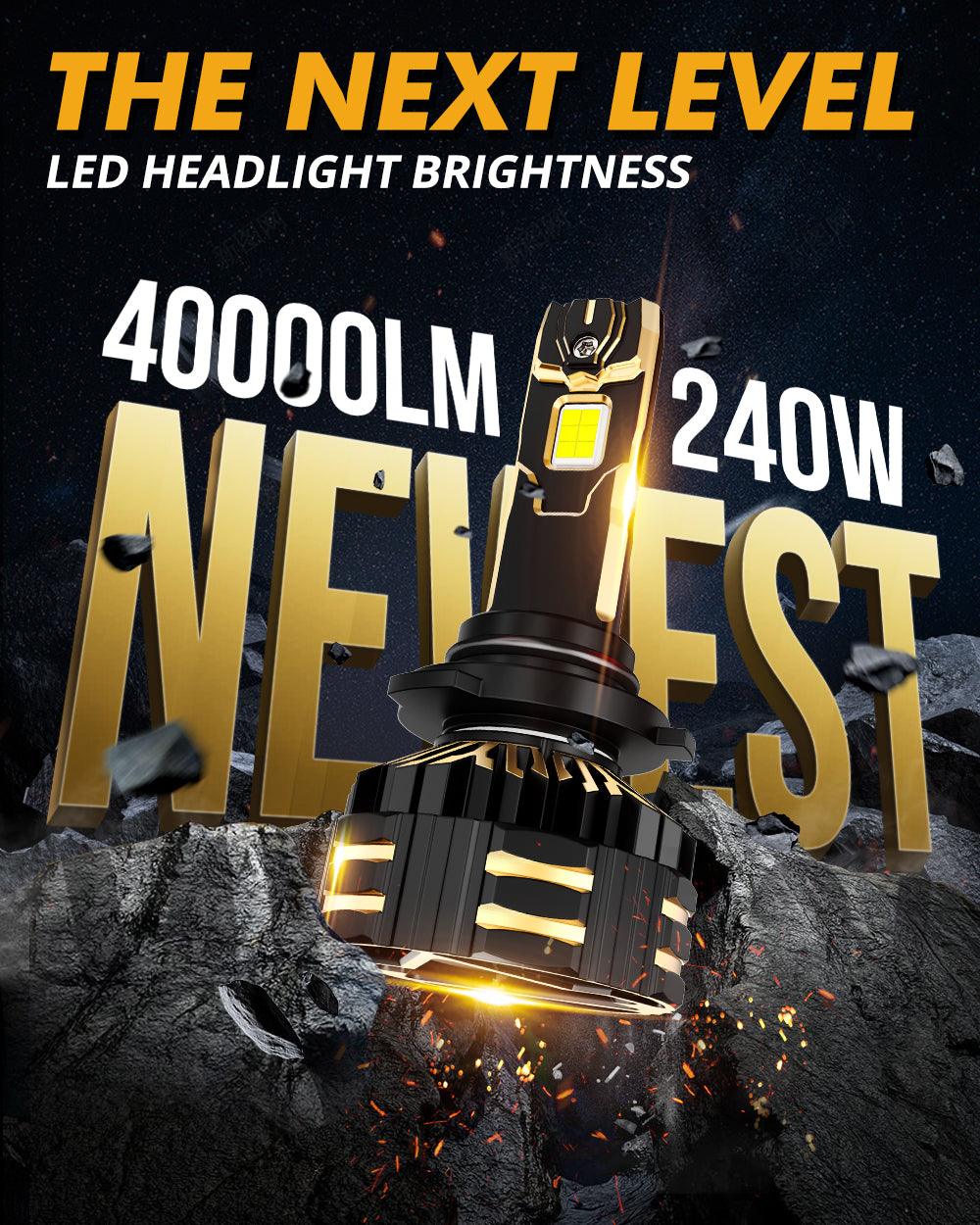 🆕9006/HB4 LED Headlight Bulbs 240W 40000LM GX-ULTRA Series 6500K Cool White | 2 bulbs 