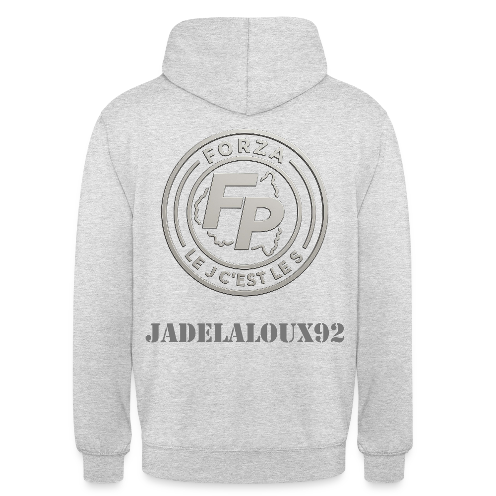 Sweat-shirt à capuche unisexe - gris clair chiné