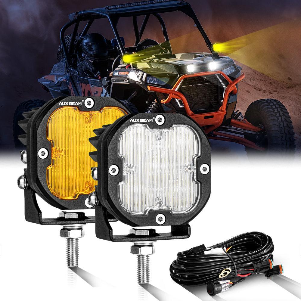 XP-ULTRA Series 3 Inch 80W 9600LM LED Pods Lights White&amp;Amber