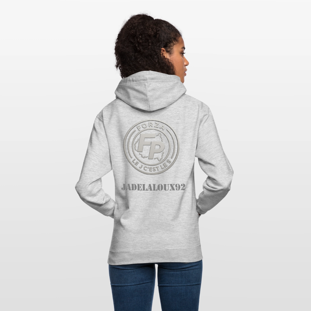 Sweat-shirt à capuche unisexe - gris clair chiné