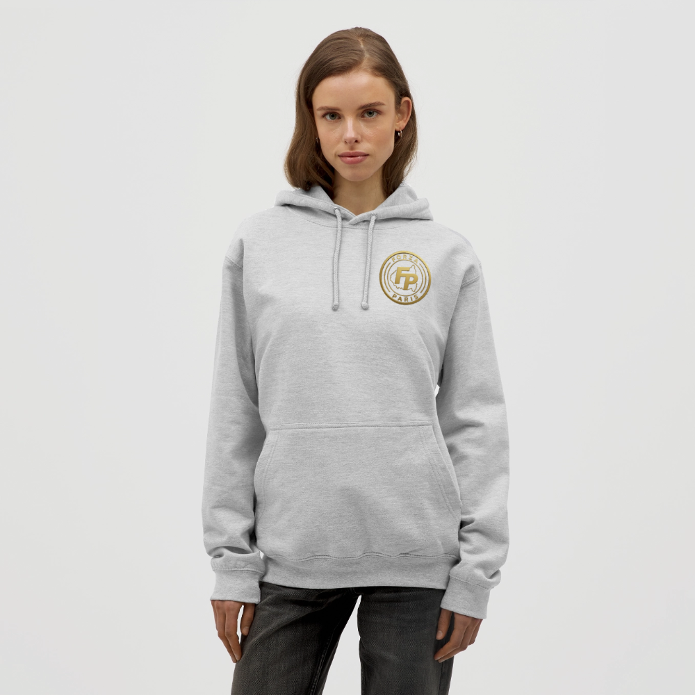 Sweat-shirt à capuche unisexe - gris clair chiné