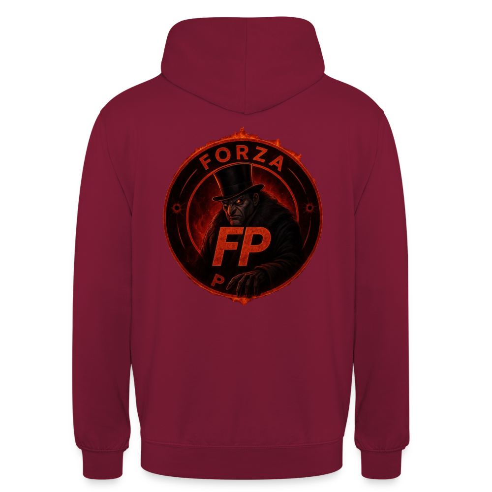 Sweat-shirt à capuche unisexe - bordeaux