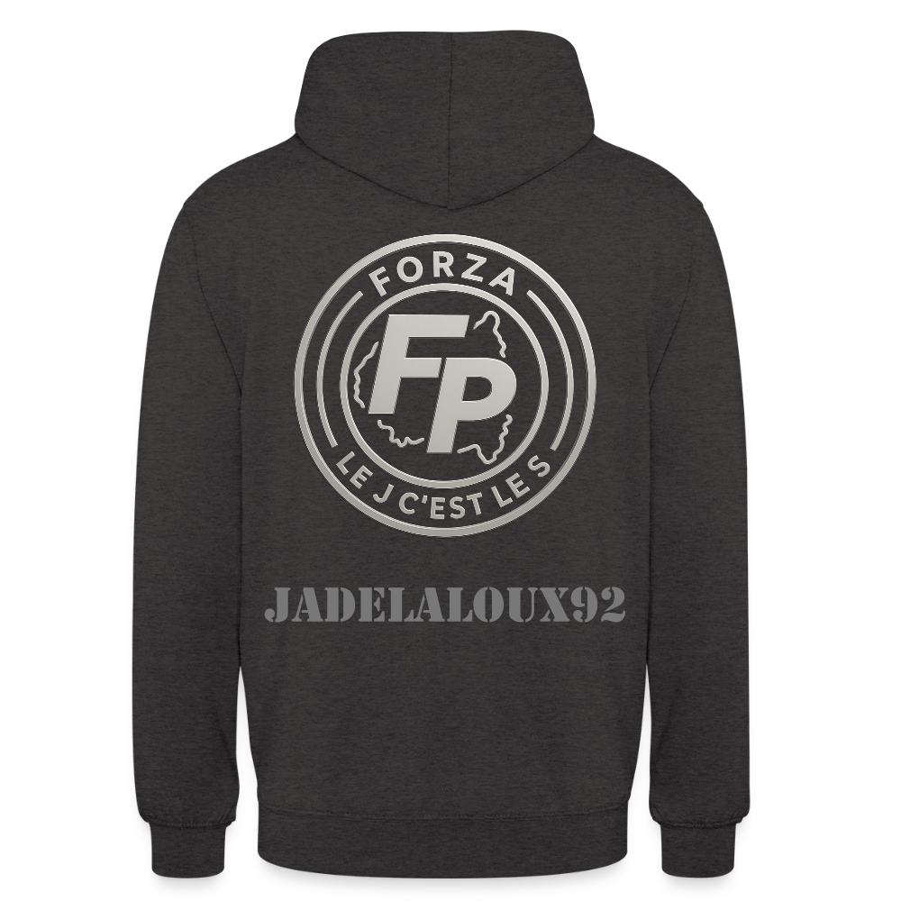 Sweat-shirt à capuche unisexe - charbon