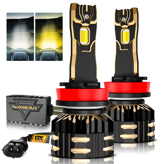 H11/H9/H8/H16JP LED Bulb Fog Lights/Low Beam Lights 110W 25000LM GX Bi-Color Series High Power &amp; Brightness Dual Color Switchback | 2 bulbs