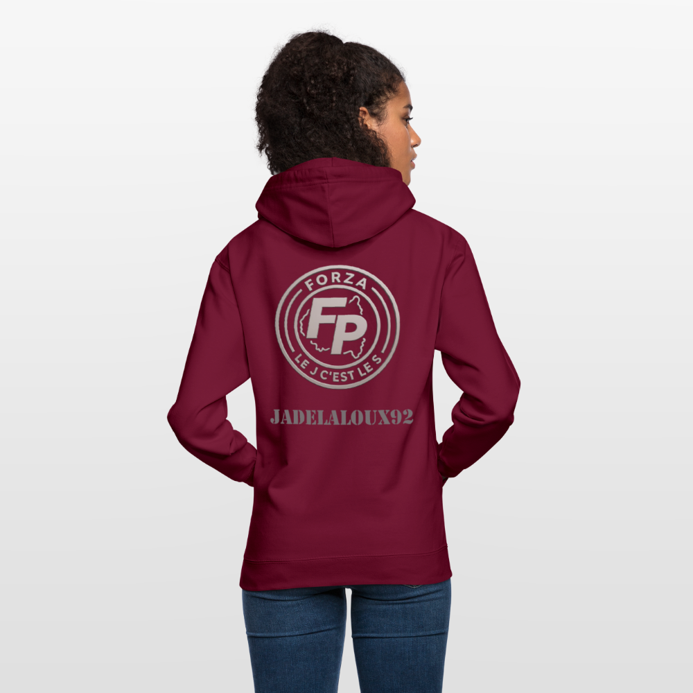 Sweat-shirt à capuche unisexe - bordeaux