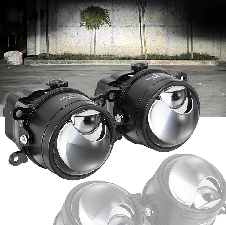 3 Inch 90W Bi-LED Projector Lens Fog Light 6000K Hyperboloid Lens Fog Light With Matrix Auxiliary Beam For Toyota/Honda | 2 PCS/Set