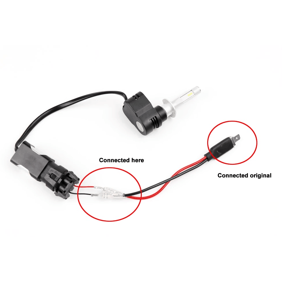 Conector del mazo de cables de la luz LED del zócalo de la luz del coche H3