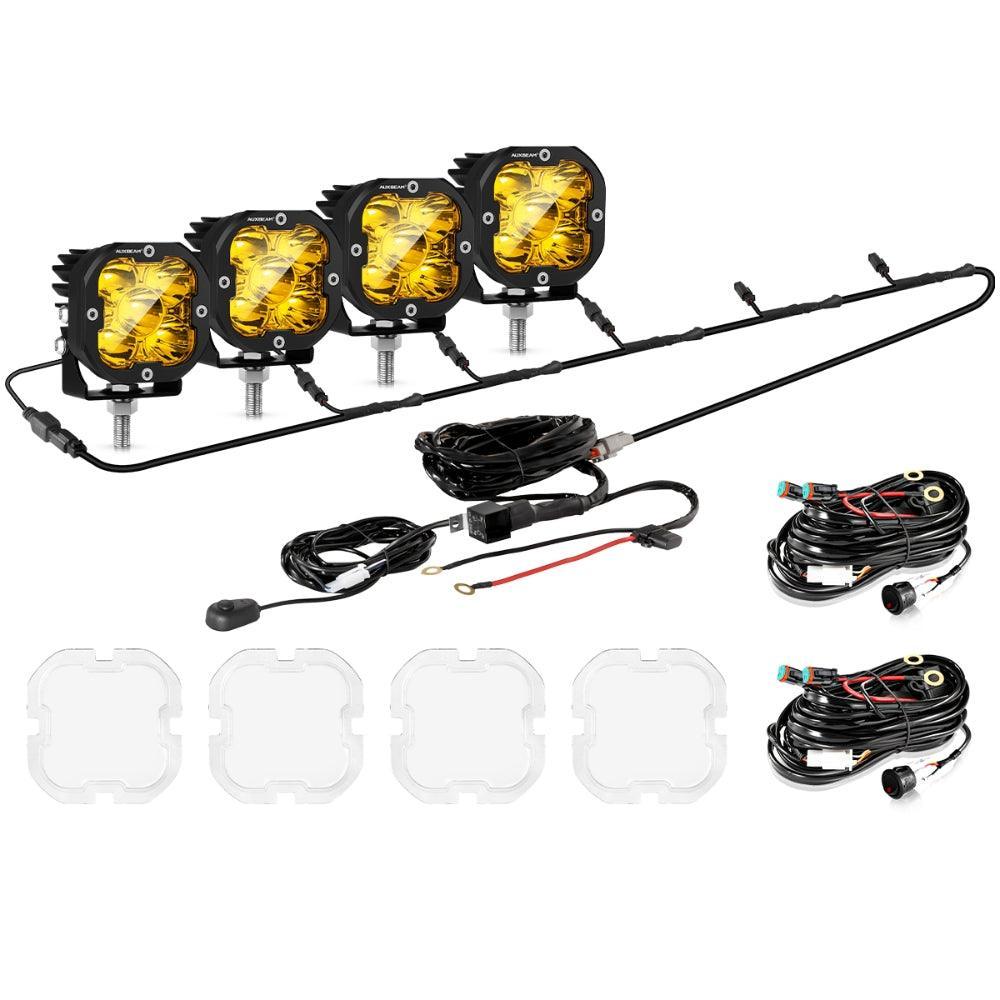 XP-ULTRA Series 3 Inch 80W 9600LM LED Pods Lights White&amp;Amber