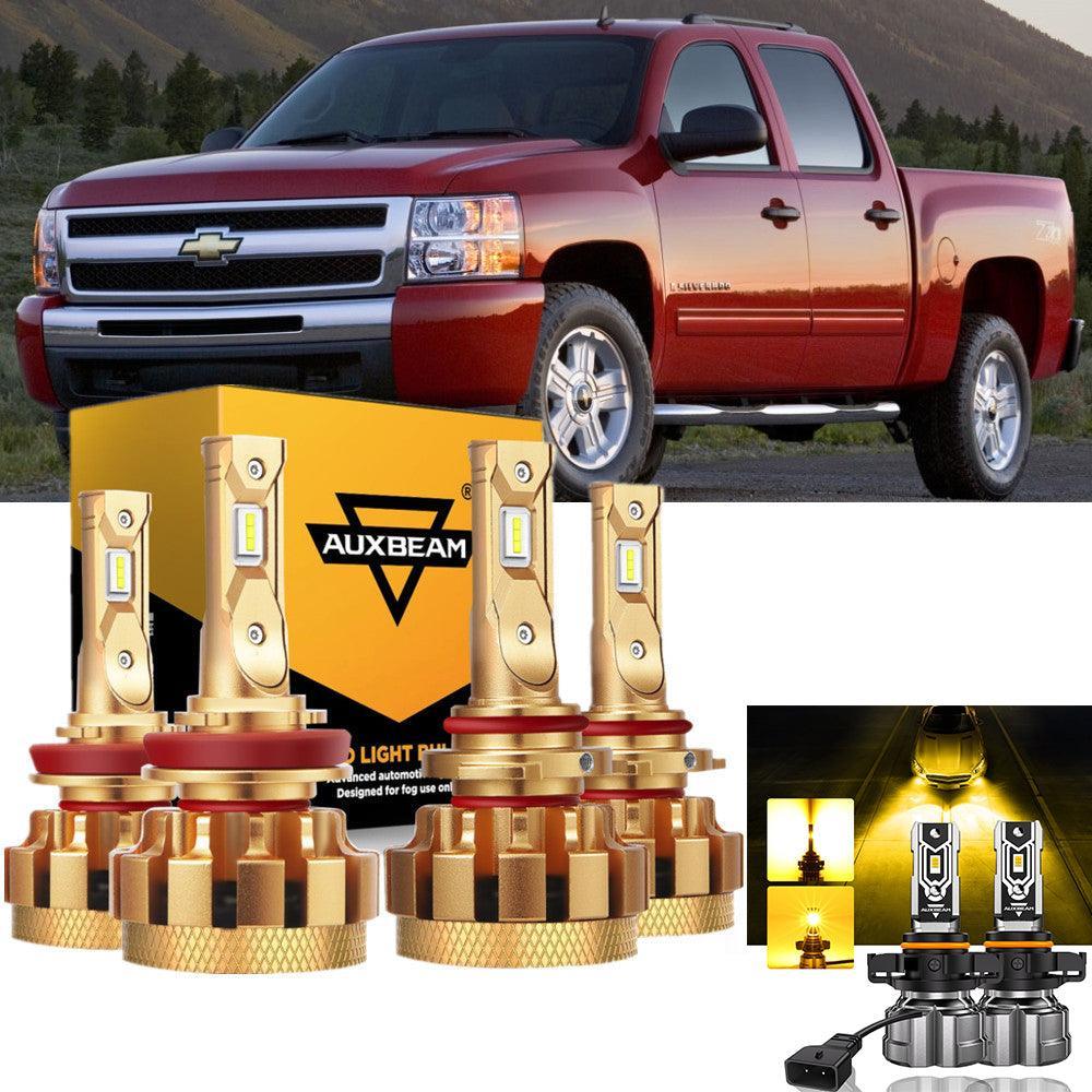 Para 2007-2015 Chevrolet Silverado 1500 F-16 Plus Series Canbus incorporado Grado automotriz 14000LM Bombillas LED Paquete de haz alto y bajo