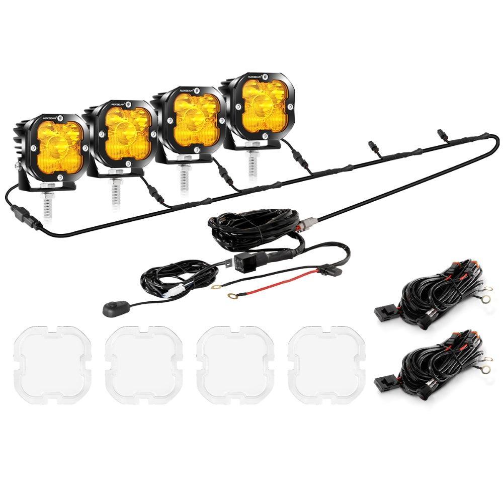 XP-ULTRA Series 3 Inch 80W 9600LM LED Pods Lights White&amp;Amber