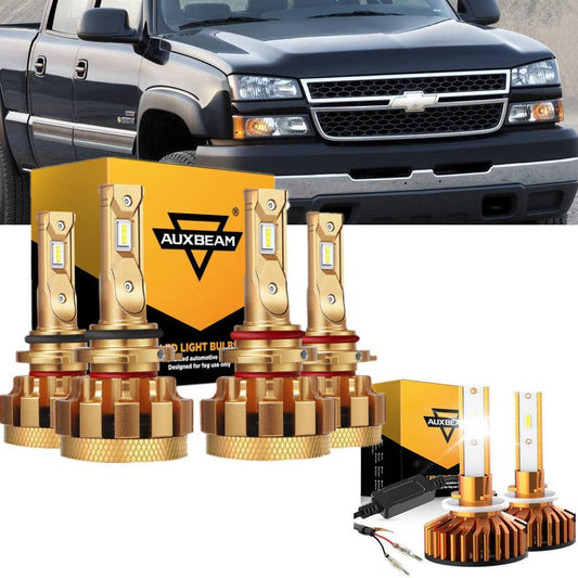 Para Chevrolet Silverado 2500 HD F-16 Plus Series 2001-2002 Canbus incorporado Grado automotriz 14000LM Bombillas LED Paquete de haz alto y bajo