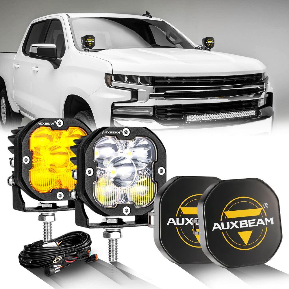 XP-ULTRA Series 3 Inch 80W 9600LM LED Pods Lights White&amp;Amber
