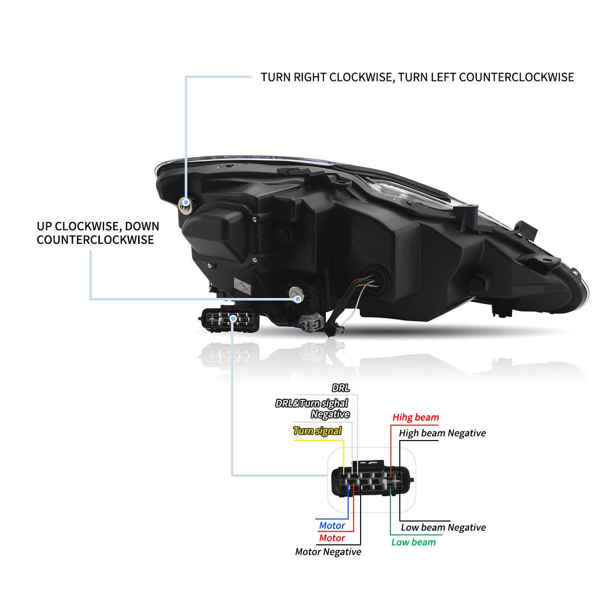 LED Headlight Assembly Matrix Projector Black For 2006-2012 Lexus IS250/IS250C/IS350/IS220d & 2008-2014 ISF(XE20)
