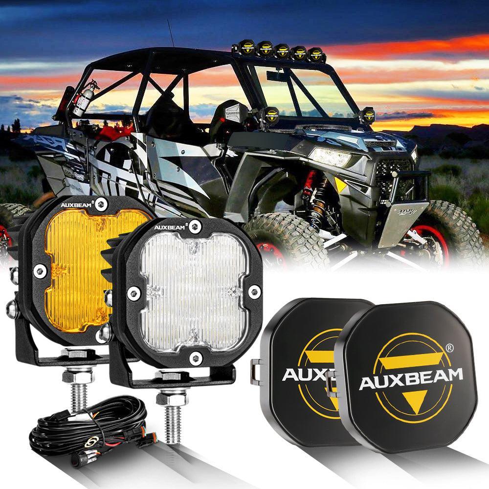 XP-ULTRA Series 3 Inch 80W 9600LM LED Pods Lights White&amp;Amber