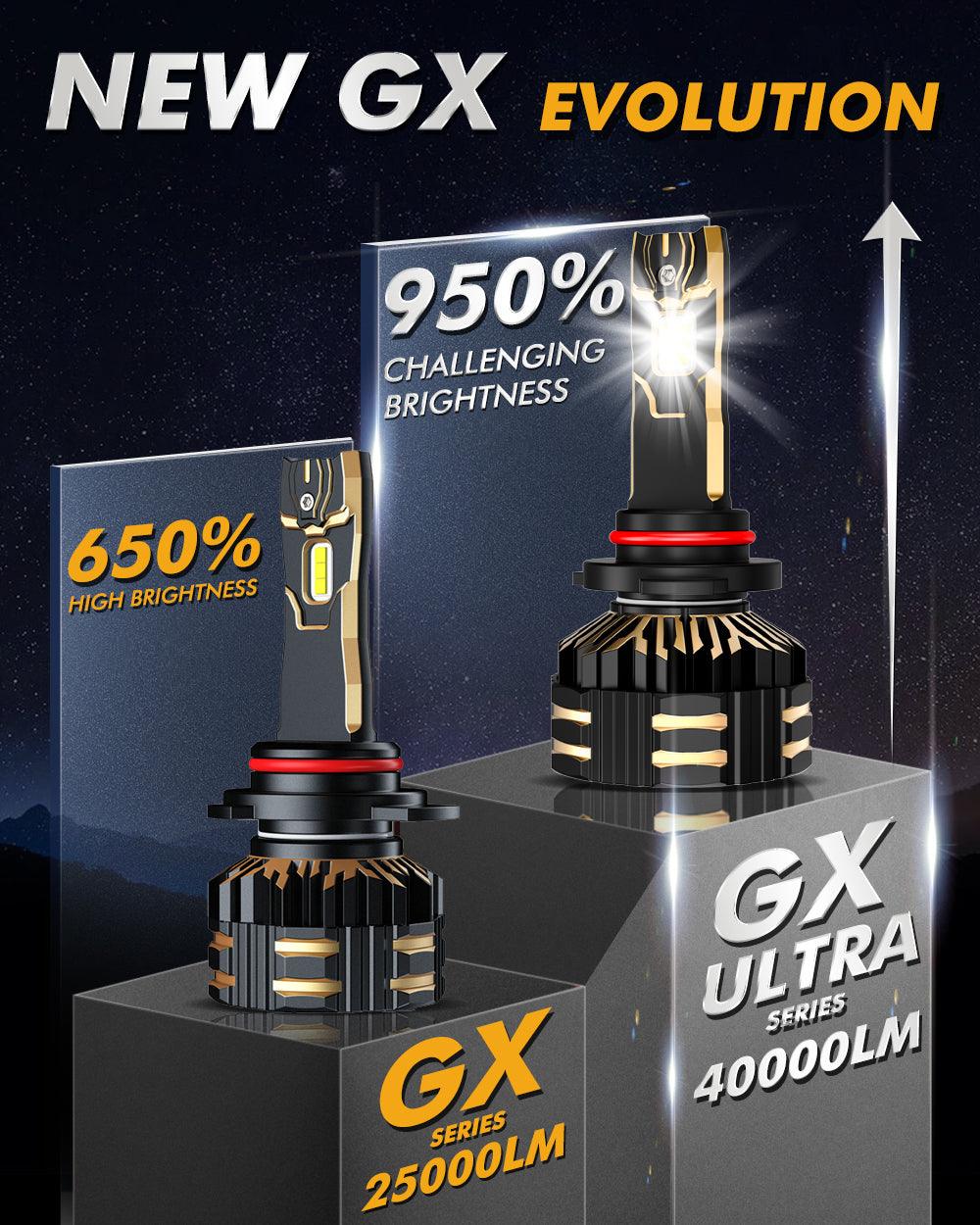 🆕9005+H11 LED Headlight Bulbs 240W 40000LM GX-ULTRA Series 6500K Cool White | 4 bulbs