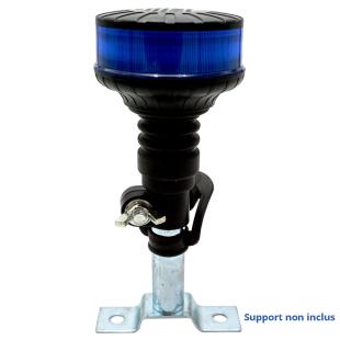 Extra flat blue LED beacon on pole