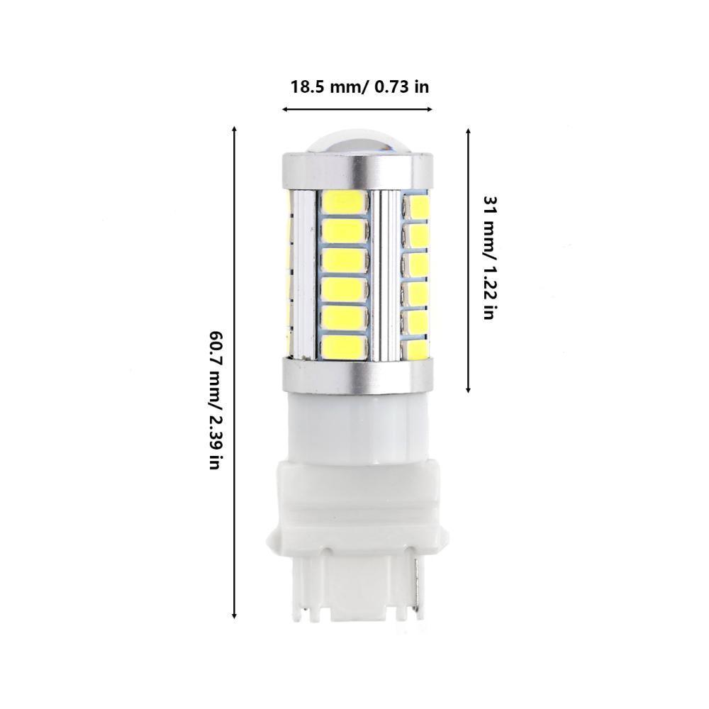 3156 LED Backup Reverse/Turn Signal/Brake Tail Light Bulbs 20W 4000LM 6500K White 33LED Series | 2 Bulbs