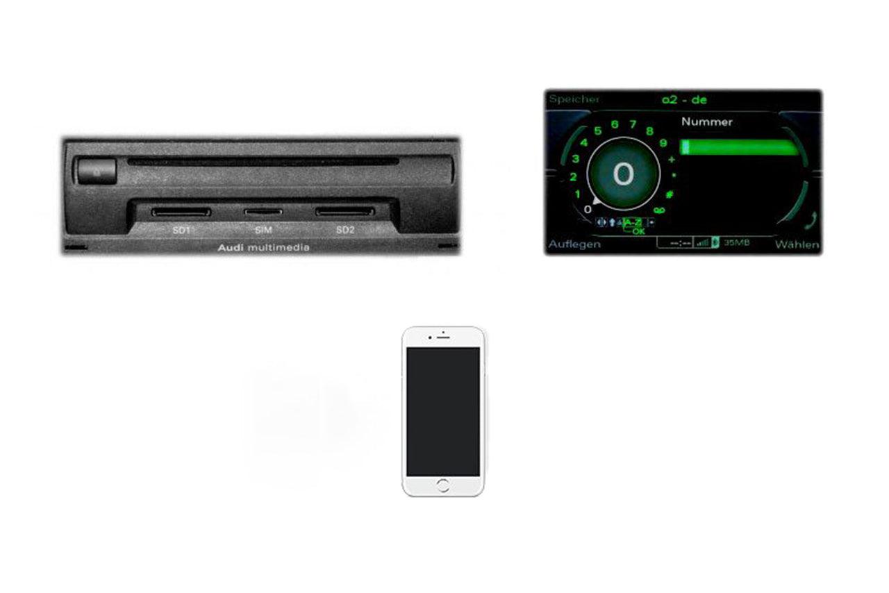Mobile phone preparation Bluetooth for Audi A5 8F Convertible MMI 3G "Bluetooth only" - SPEED LIGHT