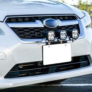 LED Light Bar Steel License Plate Mounting Bracket Front Bumper Holder Fit for Most Trucks, Pickups, SUV, Jeep, 4x4, Cars (US Version)