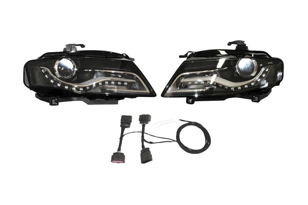 Bi-Xenon headlights retrofit for Audi A5 8T with LED daytime running light (DRL) - SPEED LIGHT
