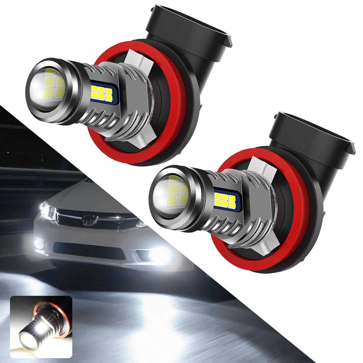 🔥(2pcs/set) H11/H8/H9/H16JP  Y2 Series 3-Sides Cool White LED Fog Light/DRL