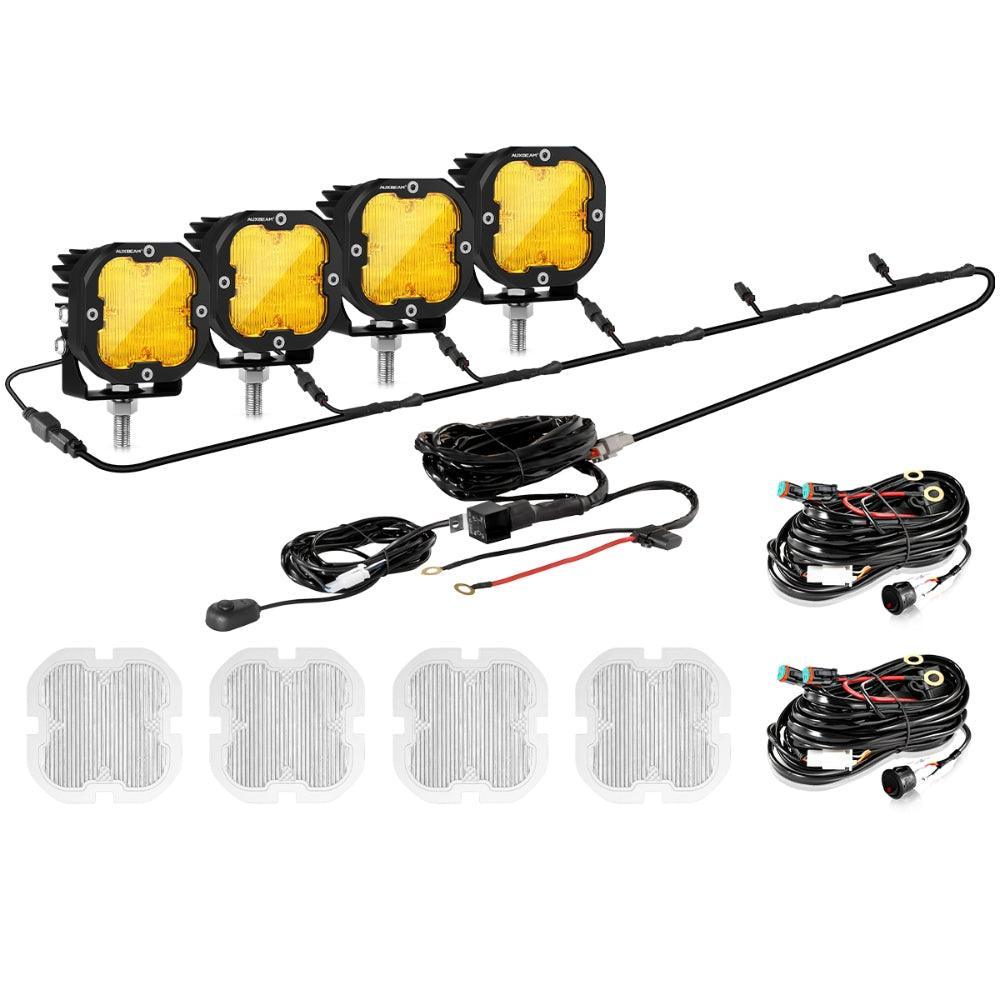 XP-ULTRA Series 3 Inch 80W 9600LM LED Pods Lights White&amp;Amber