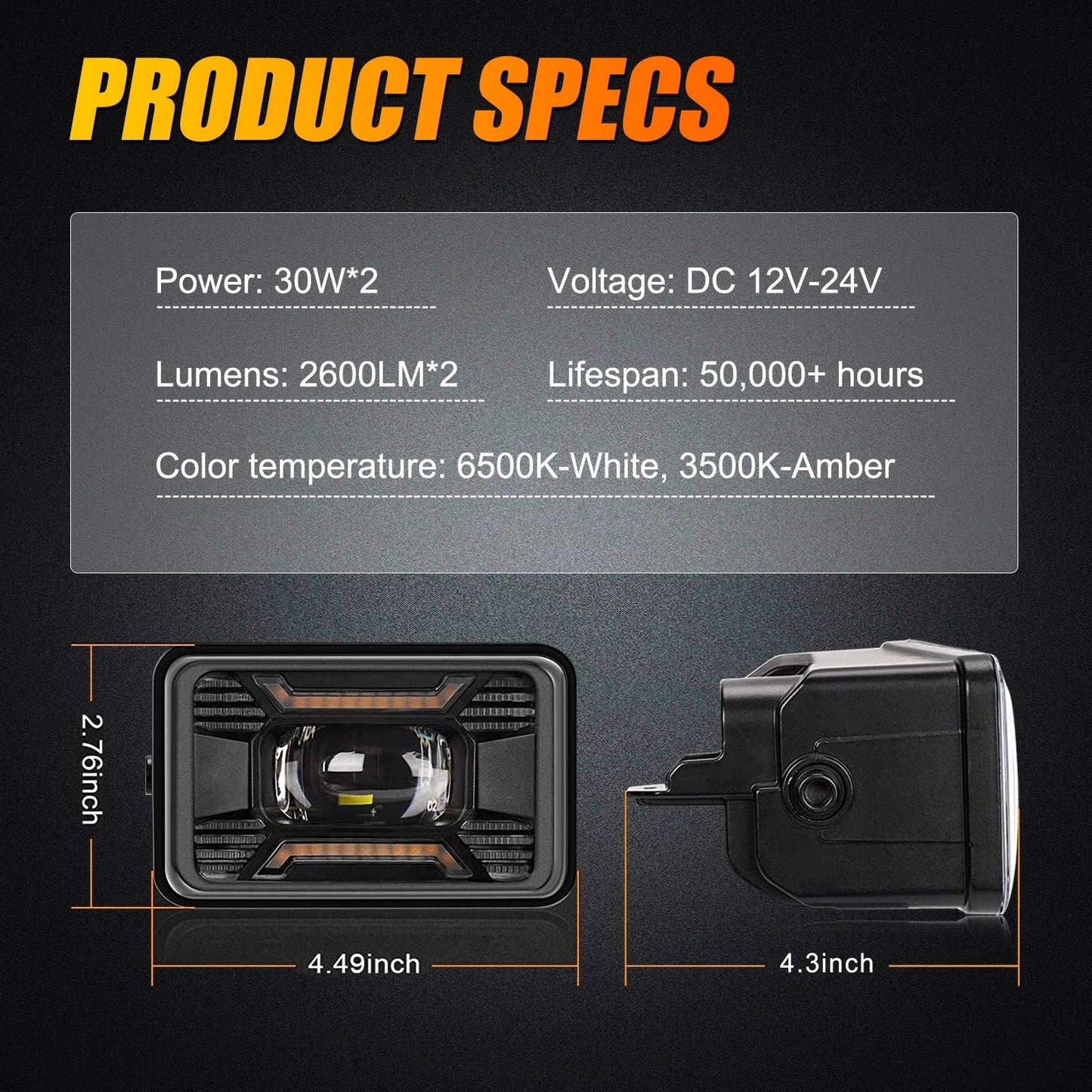 (2pcs/set) 60W Feux De Brouillard LED Avec DRL Pour Ford F150