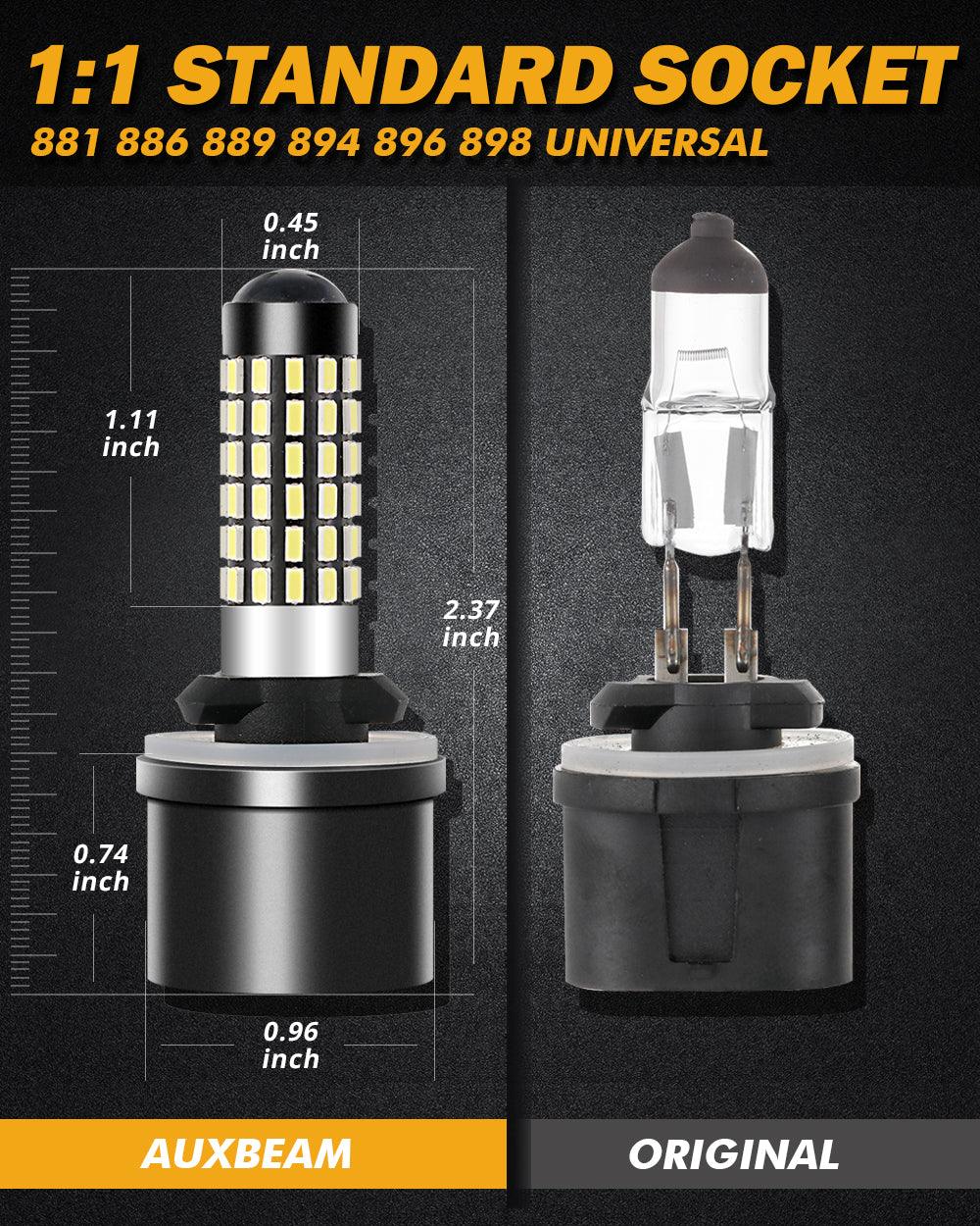 880 885 890 899 892 893 LED Fog Light/DRL Bulbs 6W 2000ML 6500K White | 2 Bulbs