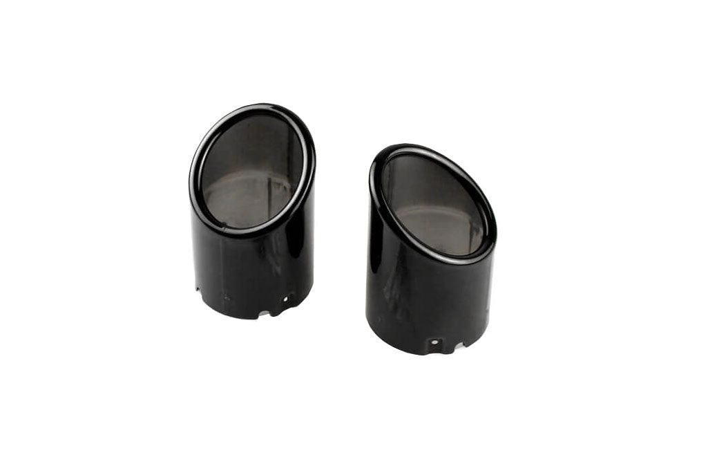1 kit of front plates for exhaust tailpipes in black - SPEED LIGHT