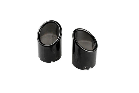 1 kit of front plates for exhaust tailpipes in black - SPEED LIGHT