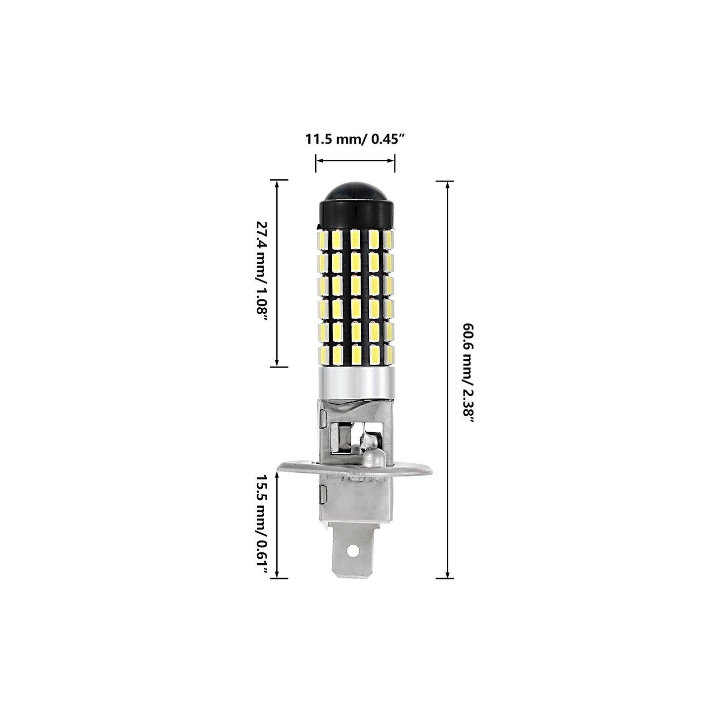 H1 LED Fog Light/DRL Bulbs 6W 2000ML 6500K White | 2 Bulbs