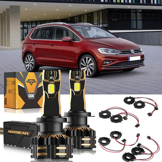For 2017-2020 Volkswagen Golf Sportsvan Facelift H7 LED Headlight Bulbs 
