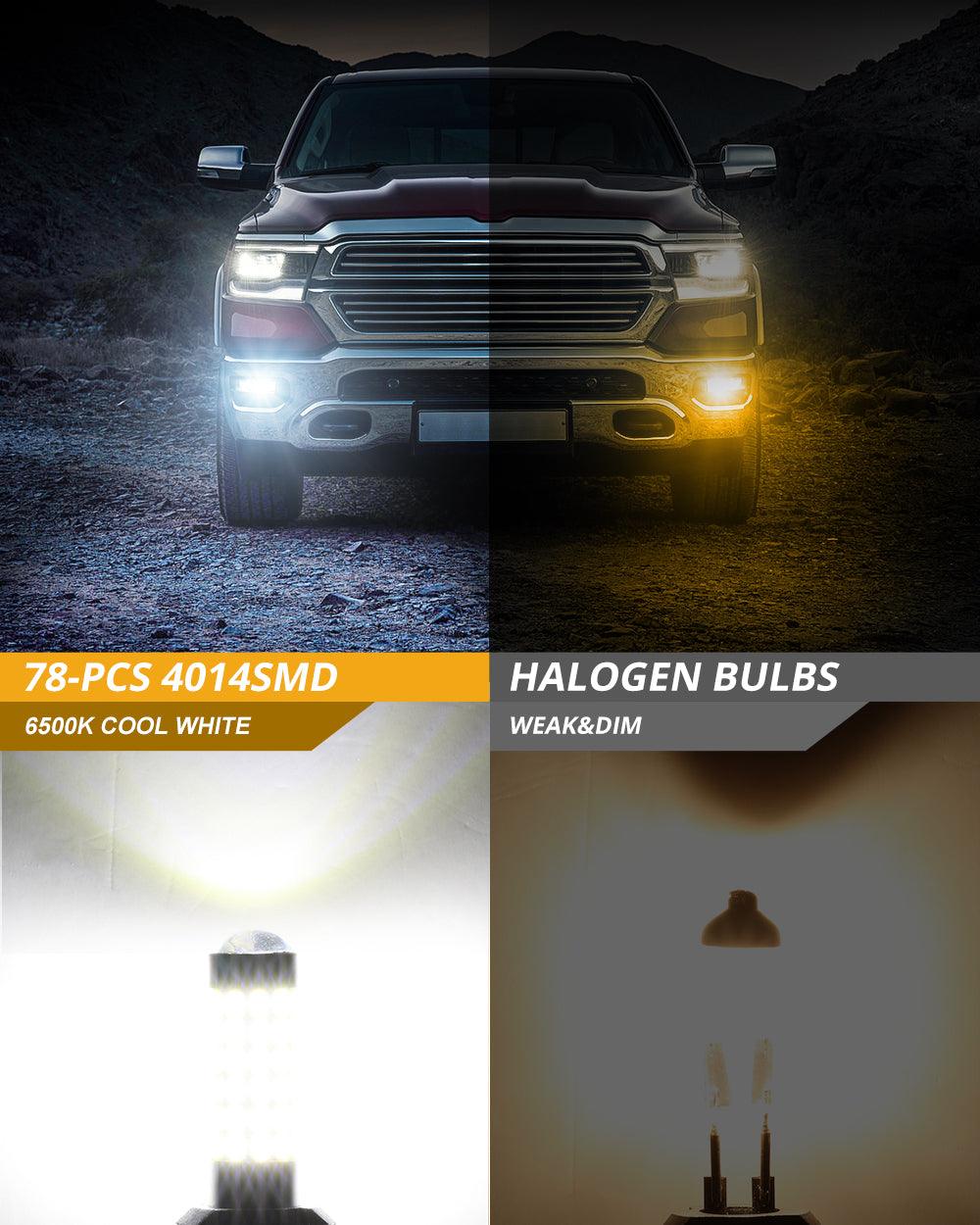 880 885 890 899 892 893 LED Fog Light/DRL Bulbs 6W 2000ML 6500K White | 2 Bulbs