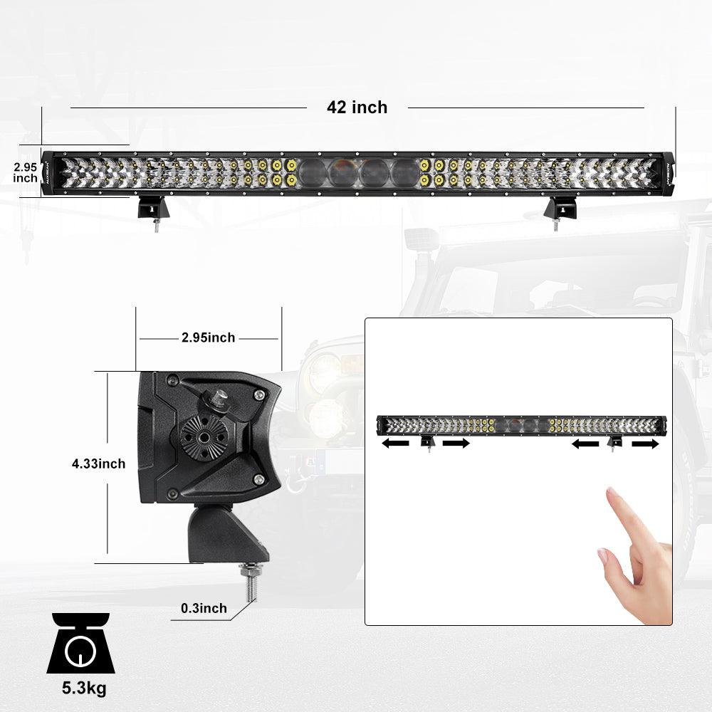 Barre LED 5D-PRO de 42 pouces et Support pour Can-Am 2014-2019