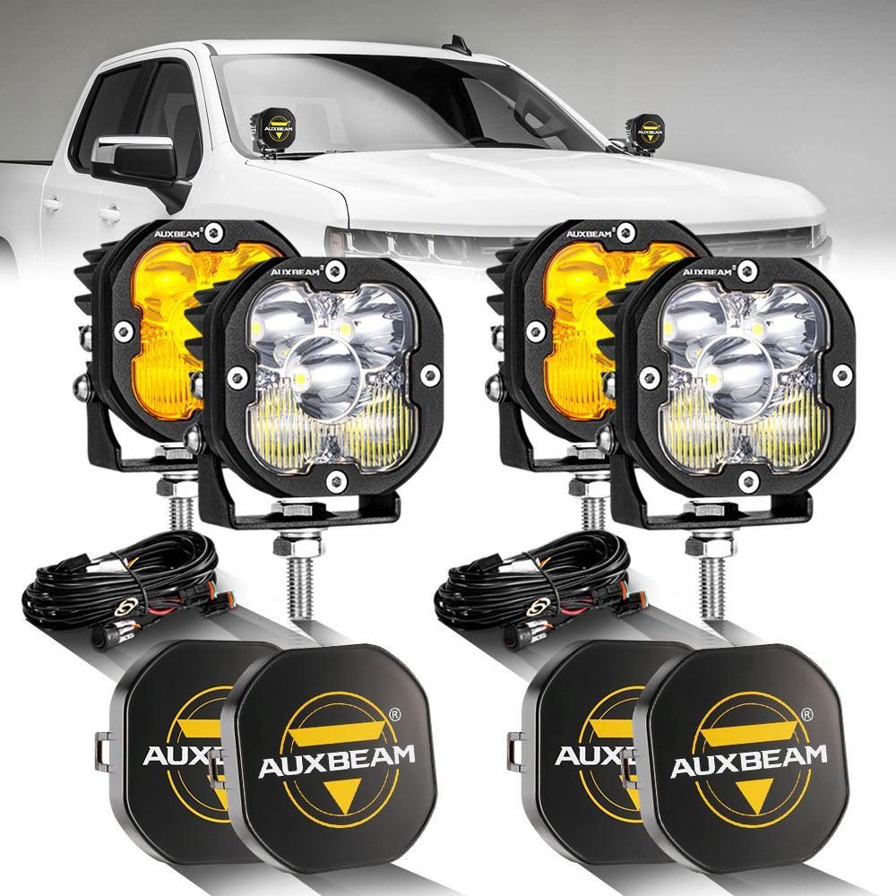 XP-ULTRA Series 3 Inch 80W 9600LM LED Pods Lights White&amp;Amber