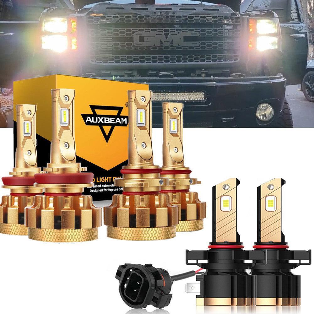 🔥For 2007-2014 GMC Sierra 2500 HD F-16 Plus Series Built-in Canbus Automotive Grade 14000LM LED Light Bulbs High Low Beam Bundle