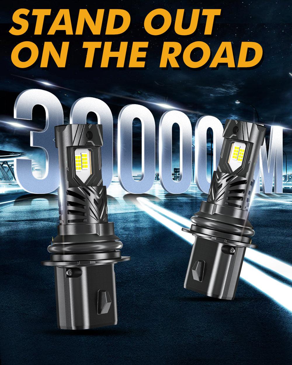 🆕9004/HB1 Bombillas LED para faros delanteros Serie Q40 Brillo ultraalto 120W 30000LM 6500K Blanco frío | 2 bombillas 