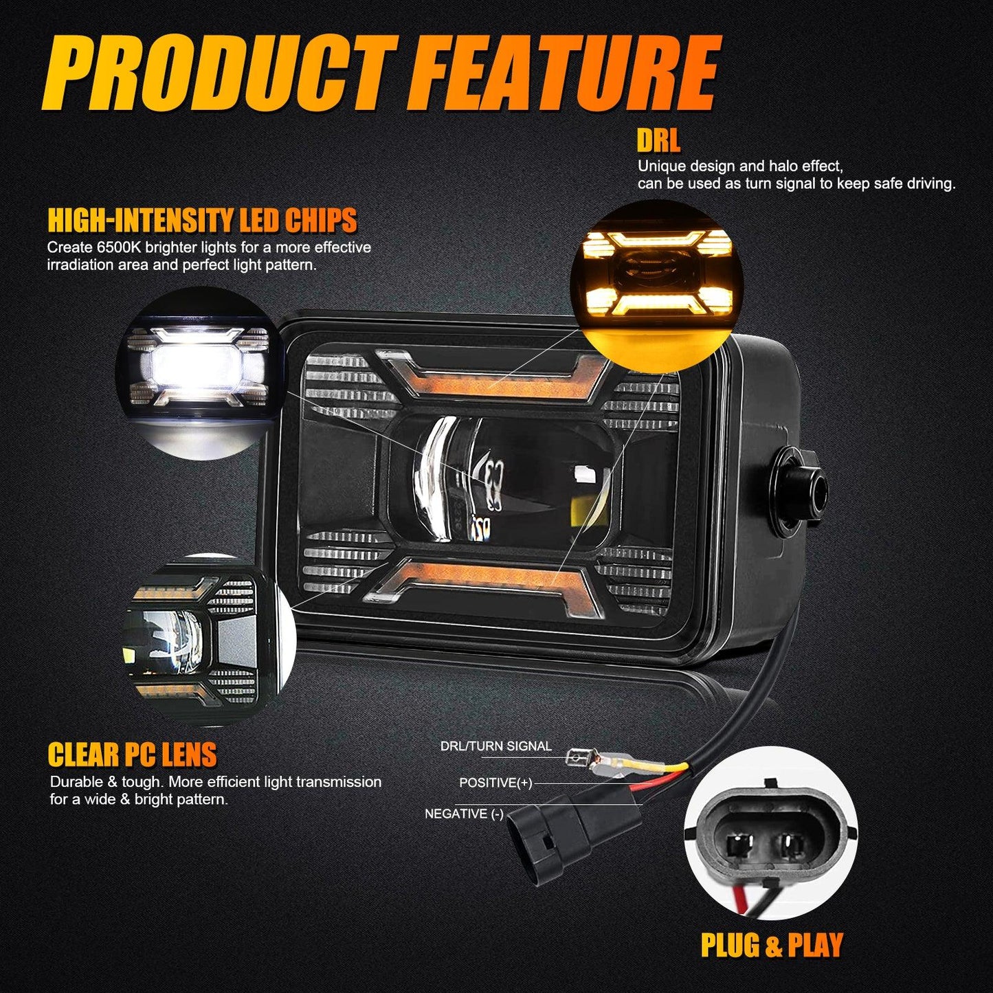 (2pcs/set) 60W Feux De Brouillard LED Avec DRL Pour Ford F150