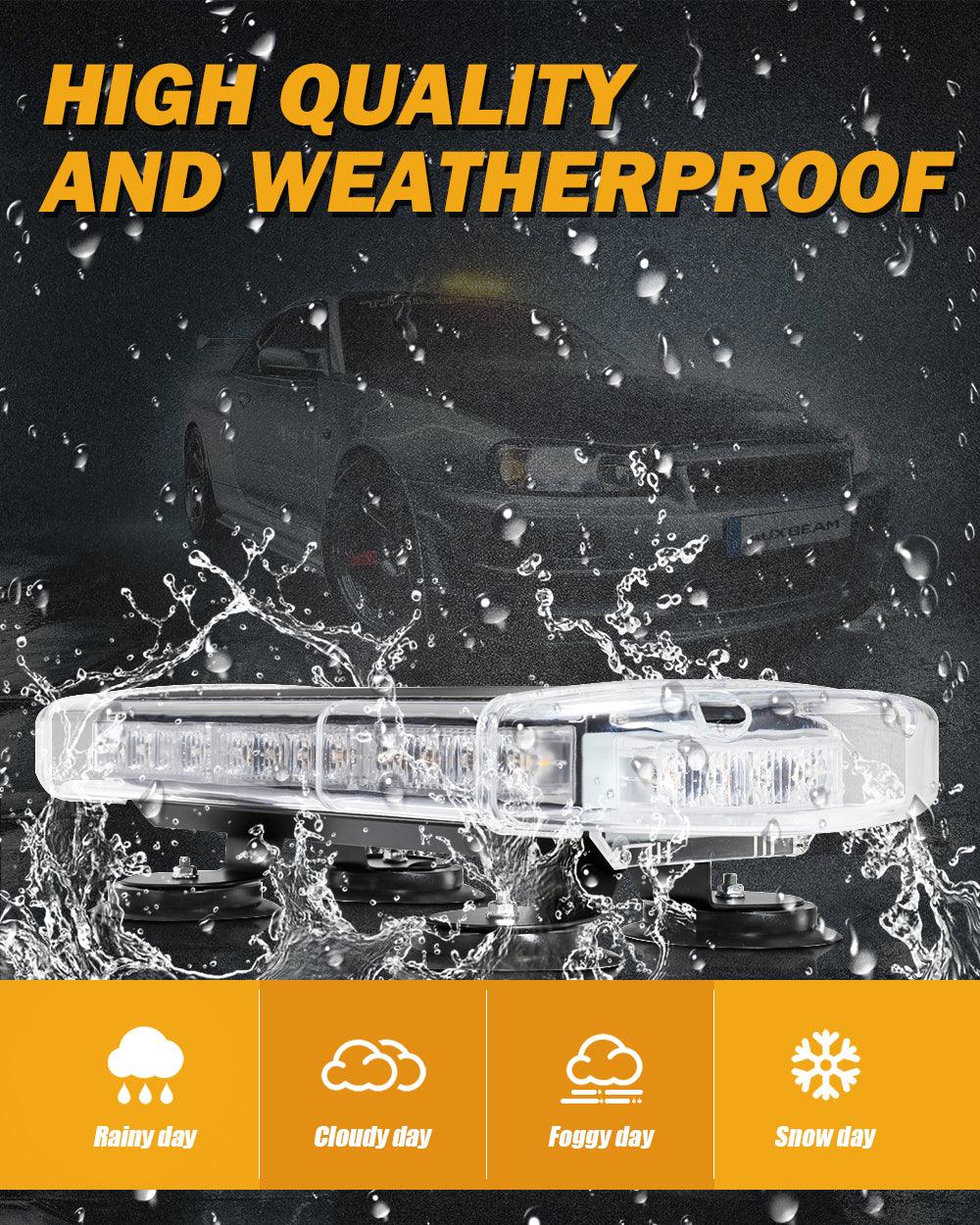 21.5" Rooftop Strobe Flashing Light Bar, 20 Flashing Modes Magnetic Mount Emergency Safety Warning Caution Beacon Lights
