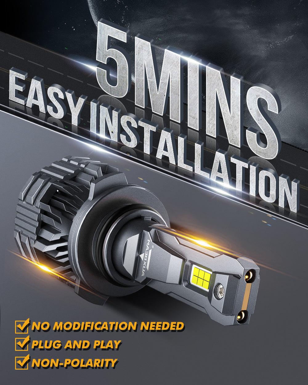 9006 LED Headlight Bulbs 110W 24000LM F22 Series High Brightness 6500K Cool White | 2 bulbs