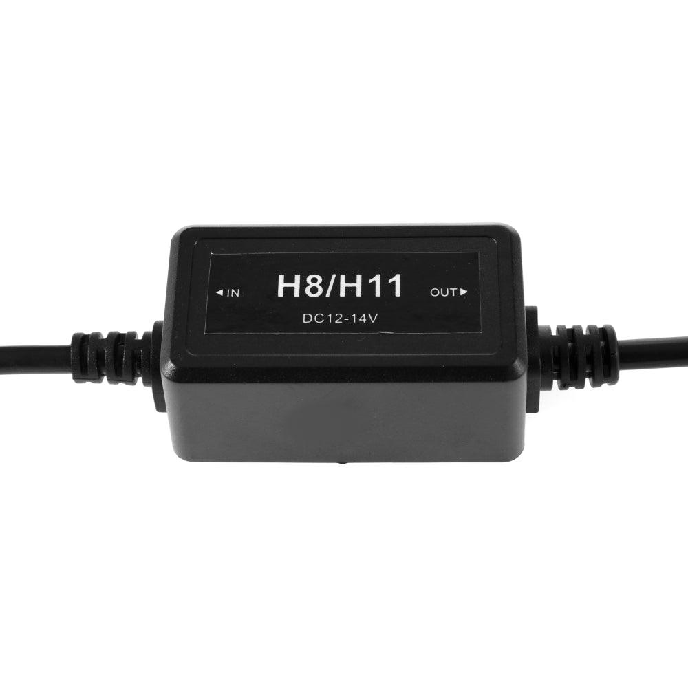 H11/H9/H8 C10-MODEL Enhanced LED Headlight Bulbs Canbus Decoder Anti-Flicker Hyper Flash No Warning Harness Resistor Conversion Kit 2pcs/set