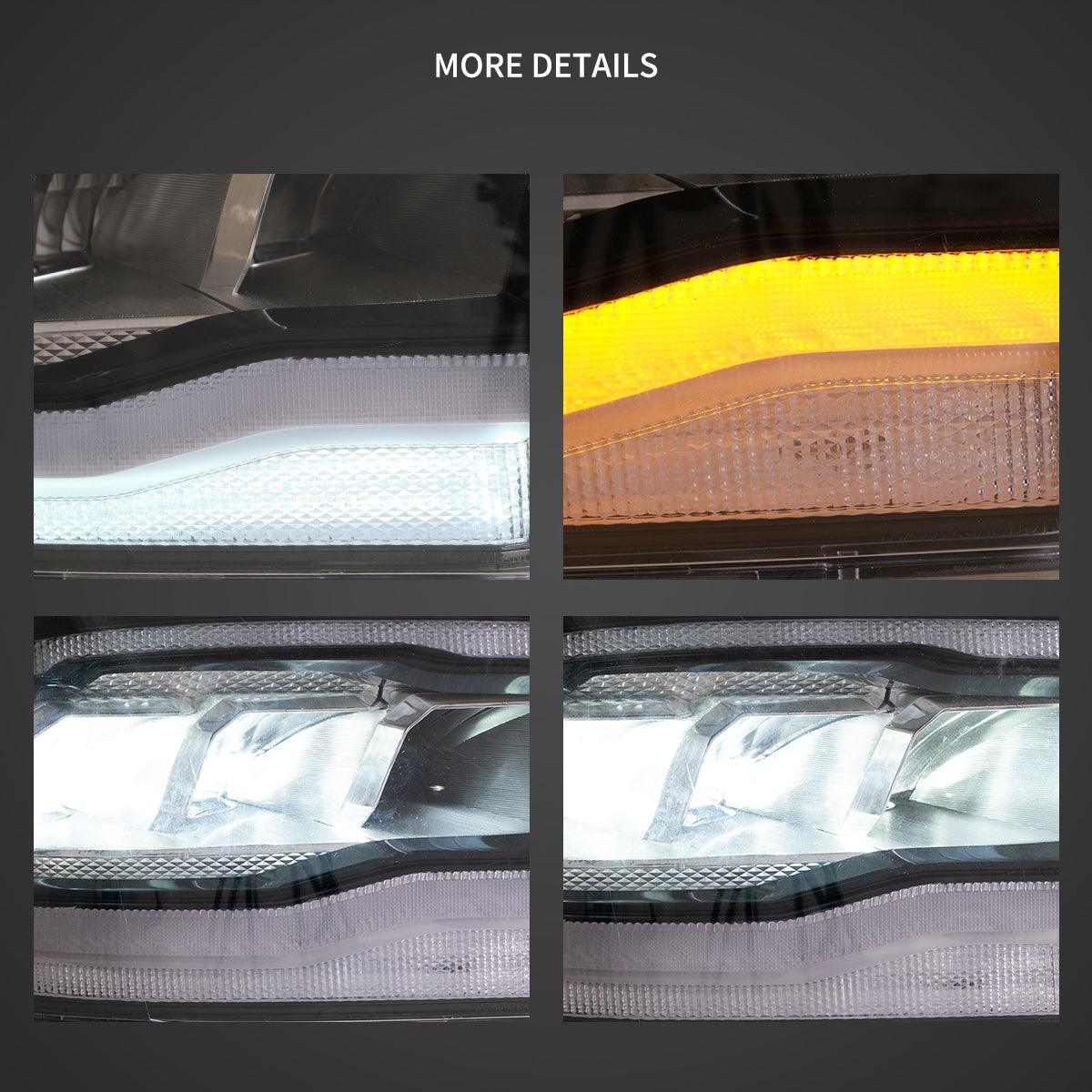 LED Headlight Assembly Reflection Bowl For 2009-2018 Dodge Ram 4th Gen 1500 2500 3500