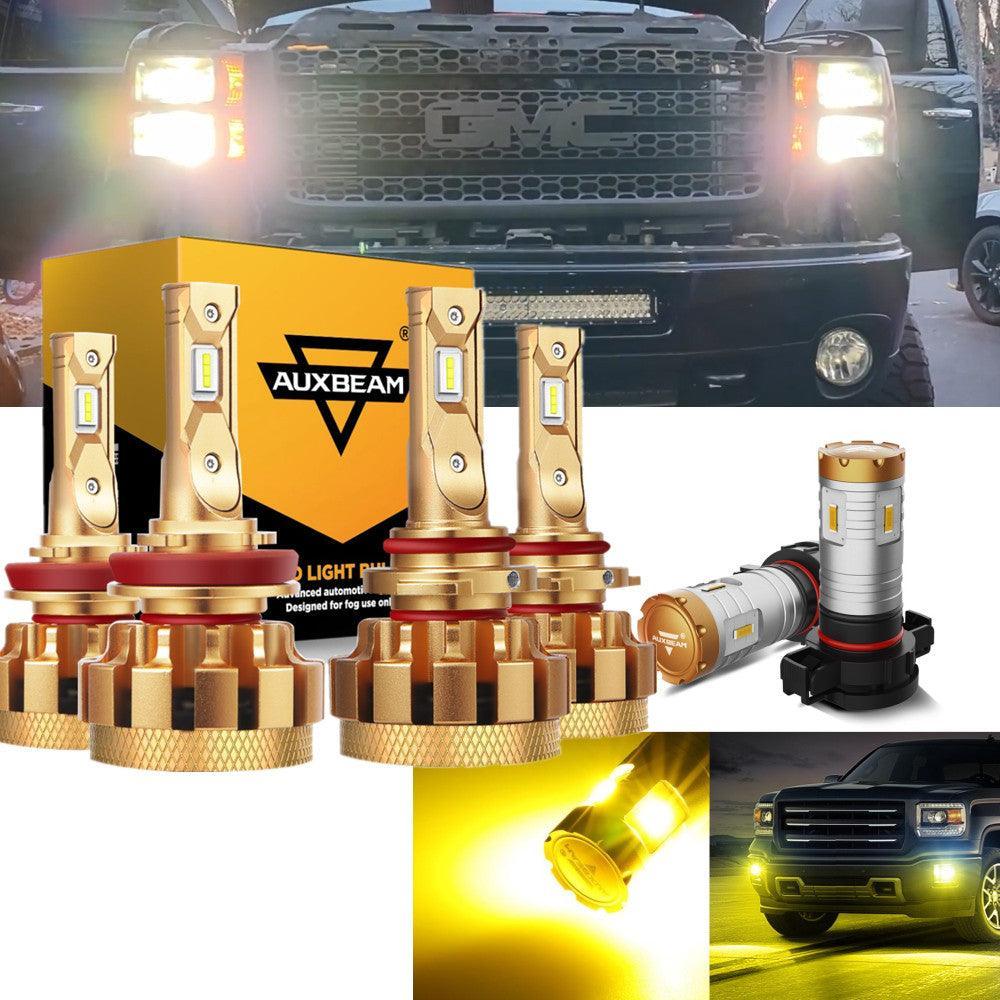 🔥For 2007-2014 GMC Sierra 2500 HD F-16 Plus Series Built-in Canbus Automotive Grade 14000LM LED Light Bulbs High Low Beam Bundle