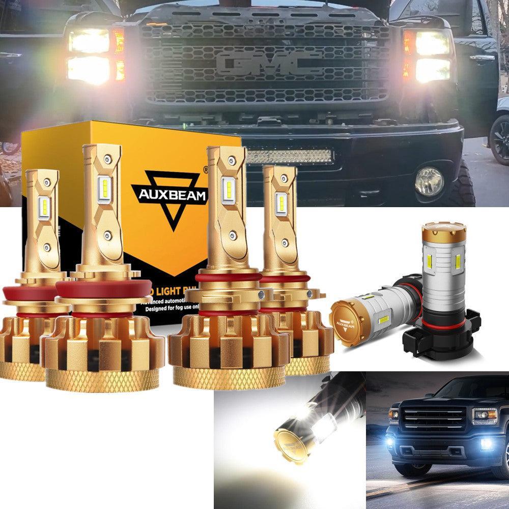 🔥For 2007-2014 GMC Sierra 2500 HD F-16 Plus Series Built-in Canbus Automotive Grade 14000LM LED Light Bulbs High Low Beam Bundle