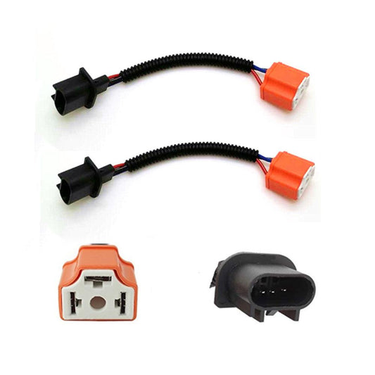 H13 Male to H4 Female Adapter Wiring Harness Connector Headlight Conversion for Headlight/Fog Light 2pcs/Set